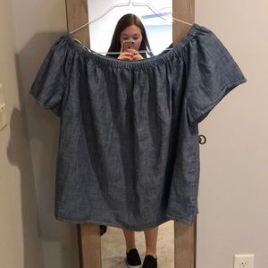 Denim off the shoulder top